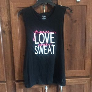Peace love and sweat muscle tank.